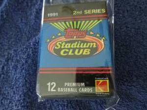 lot 88 image: 10 1991 Stadium Club Baseball Packs...