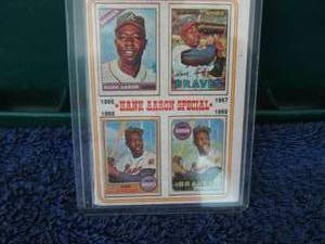 lot 109 image: 1974 Topps Hank Aaron Card...