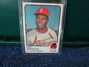 lot 111 image: 1973 Topps Bob Gibson Card...
