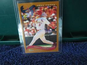lot 130 image: 2002 Topps Albert Pujols Rookie Cup...