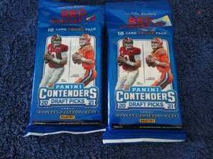 lot 135 image: 2-2021 Panini Contenders Football P...