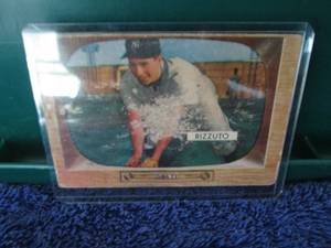 lot 145 image: 1955 Bowman Phil Rizzuto Card Far S...