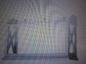 lot 152 image: RiverRidge X-Frame Wall Shelf with ...