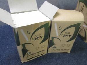 lot 187 image: 2- 400 ct Packs 7.75 inch Paper Str...