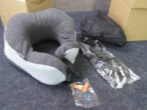 lot 192 image: Memory FoamTravel Pillow with Eye M...