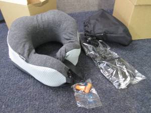 lot 193 image: Memory FoamTravel Pillow with Eye M...
