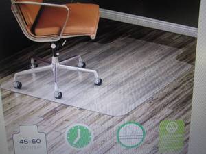 lot 197 image: Deflecto EconoMat All Day Use Chair...