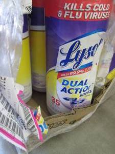 lot 234 image: 11 Canisters Lysol Dual Action Wipe...