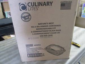 lot 238 image: 100 ct Case of Culinary Lites 9x6in...