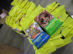 lot 259 image: Box of Emoji Antibacterial Hand Wip...