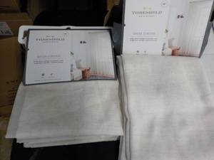 lot 13 image: 2 - 84 Threshold Sheer Curtains...