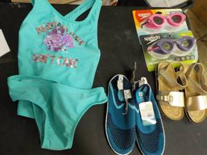 lot 296 image: Speedo Goggles, Shoes and Swimsuit...