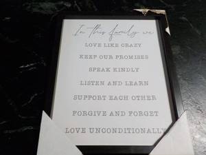 lot 322 image: In This Family Framed Print Canvas ...