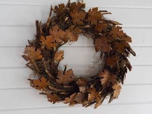 lot 365 image: Fall Wreath 17 diameter...