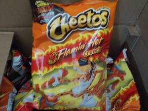 lot 414 image: 2 Cases 8 12 oz Bags Cheetos Flami...
