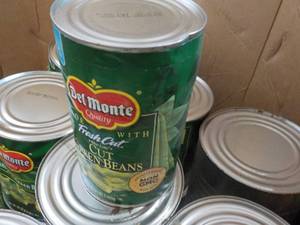 lot 429 image: 15 Cans Green Beans- 2 Sizes cans- ...
