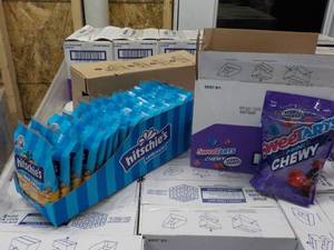 lot 459 image: Case of 5 Bags Sweet Tarts Mini Chewy past best date and Case of 20 Bags Hitschies (made in Germany) Snap chews