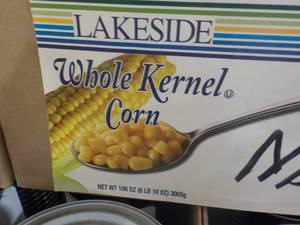 lot 464 image: 10 Cans Whole Kernel Corn past bes...