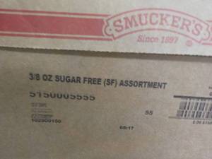 lot 510 image: Case of 200 Packets Smuckers Sugar...
