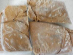 lot 528 image: 3 - 5 lb. Bags Frozen Taco Sauce wi...