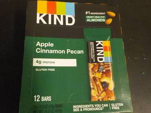 lot 555 image: Box of 12 KIND Apple Cinnamon Pecan...