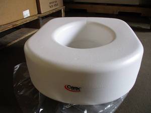 lot 118 image: Carex Raised Toilet Seat...