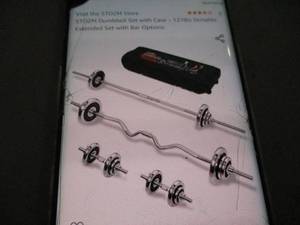 lot 120 image: Stozm Dumbbell Set with Case (buste...