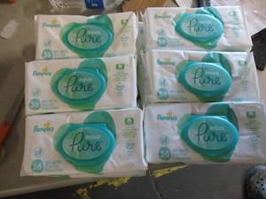 lot 159 image: 12 -56 Packs of Pampers-Aquapure Wi...