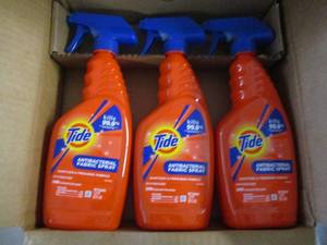 lot 160 image: 3 Bottles of Tide Antibacterial Fab...