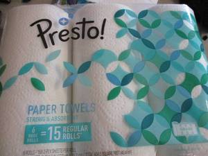 lot 177 image: 6 Rolls of Presto Paper Towels...