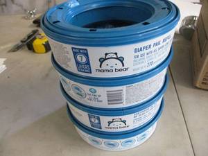 lot 182 image: 4 Mama Bear Diaper Pail Refillers...