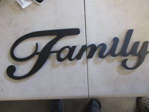 lot 194 image: Metal Family Wall Sign...