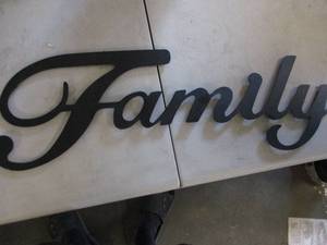 lot 195 image: Metal Family Wall Sign...