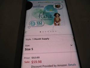 lot 205 image: 132 Pampers Pure Protection Diapers...