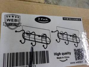 lot 31 image: 4 -2 packs WEB1 Wall Hooks...