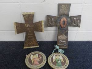 lot 84 image: Cross and Angel Dcor...