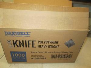 lot 4 image: case of black heavy weight knifes 1...