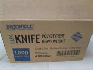 lot 5 image: case of black heavy weight knifes 1...