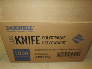 lot 7 image: case of black heavy weight knifes 1...