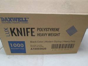 lot 10 image: case of black heavy weight knifes 1...