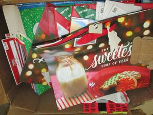 lot 55 image: box of christmas gift bags large, m...