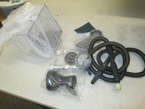 lot 67 image: hookah set micro modern acrylic cub...
