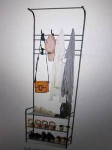lot 68 image: alvorog Entryway Coat Rack Shoe Ben...