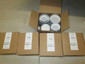 lot 100 image: 5 boxes of canning lids and rings ...