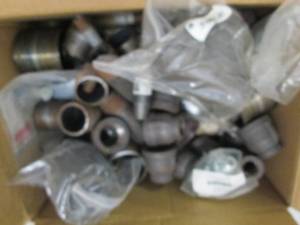 lot 128 image: box of metal pipe fittings ...
