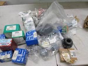 lot 129 image: box full of nuts, bolts, washers, p...