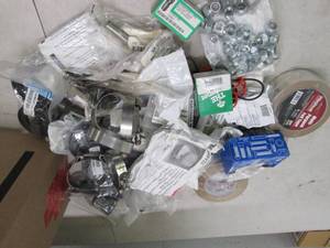 lot 134 image: box of mask filters , nuts, bolts r...
