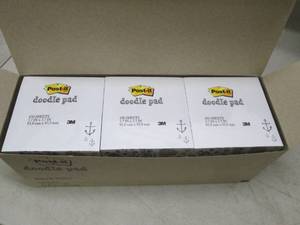 lot 158 image: box  of doodle pads 6 packs 4500 pe...