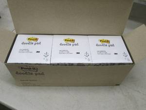 lot 159 image: box  of doodle pads 6 packs 4500 pe...