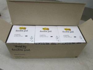 lot 167 image: box of doodle pads 6 packs 4500 per...